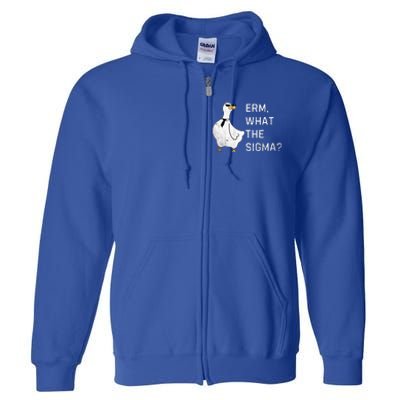 Erm What The Sigma Funny Meme Sigma Full Zip Hoodie