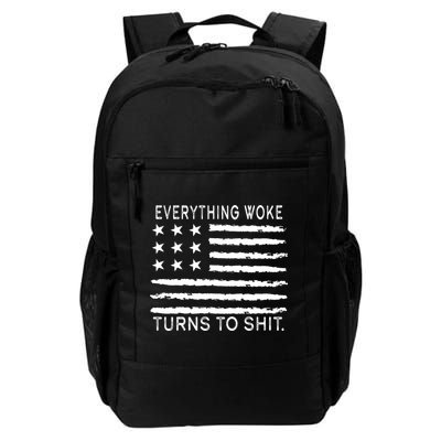 Everything Woke Turns To Shit American Flag Backpack
