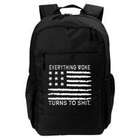 Everything Woke Turns To Shit American Flag Backpack