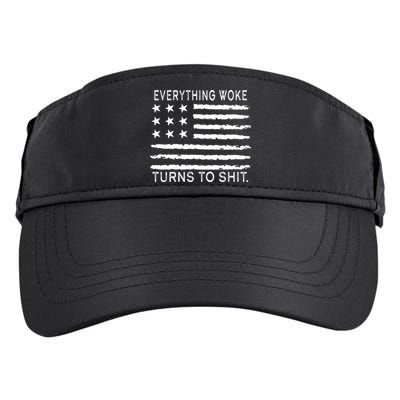 Everything Woke Turns To Shit American Flag Adult Drive Performance Visor