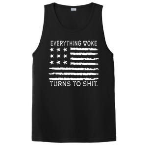 Everything Woke Turns To Shit American Flag PosiCharge Competitor Tank