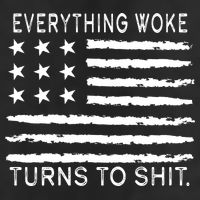 Everything Woke Turns To Shit American Flag Golf Towel