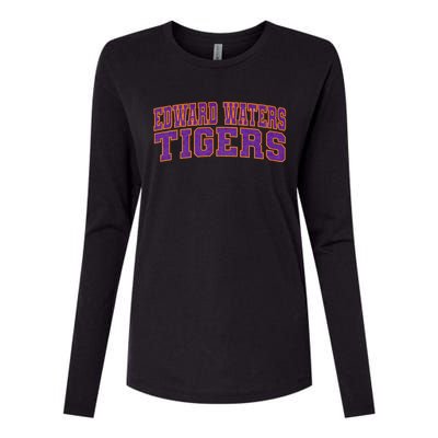 Edward Waters University Tigers Arch01 Womens Cotton Relaxed Long Sleeve T-Shirt