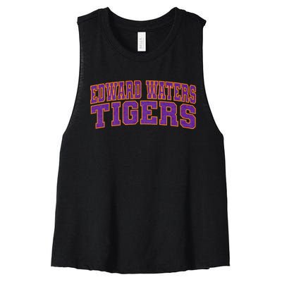 Edward Waters University Tigers Arch01 Women's Racerback Cropped Tank