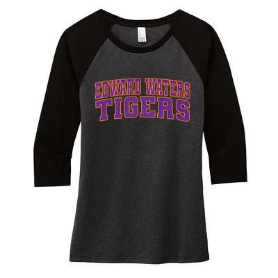 Edward Waters University Tigers Arch01 Women's Tri-Blend 3/4-Sleeve Raglan Shirt