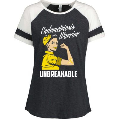 Endometriosis Warrior Unbreakable Endometriosis Awareness Great Gift Enza Ladies Jersey Colorblock Tee