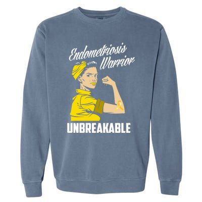 Endometriosis Warrior Unbreakable Endometriosis Awareness Great Gift Garment-Dyed Sweatshirt