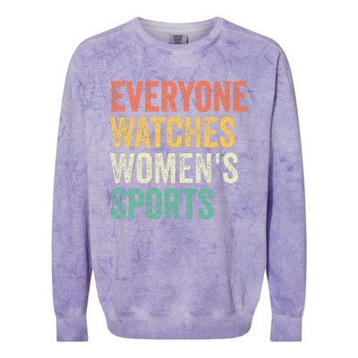 Everyone Watches Women Sports Colorblast Crewneck Sweatshirt