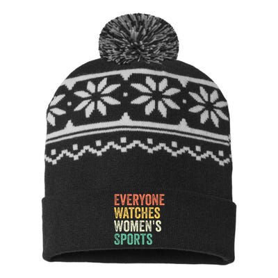 Everyone Watches Women Sports USA-Made Snowflake Beanie