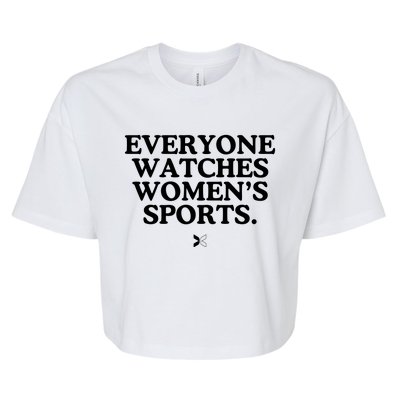 Everyone Watches Women’S Sports Bella+Canvas Jersey Crop Tee