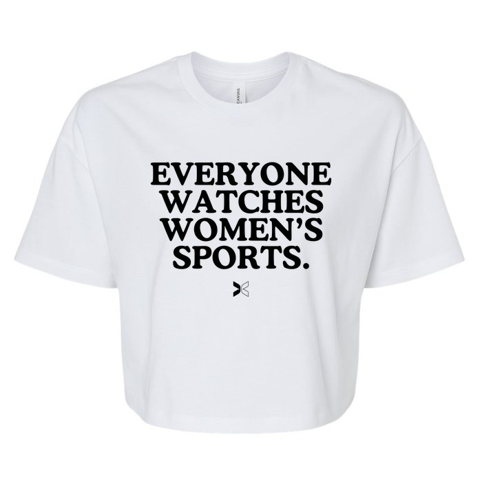 Everyone Watches Women’S Sports Bella+Canvas Jersey Crop Tee