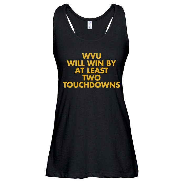 Eerrational Wvu Will Win By At Least Two Touchdowns Ladies Essential Flowy Tank