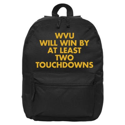 Eerrational Wvu Will Win By At Least Two Touchdowns 16 in Basic Backpack