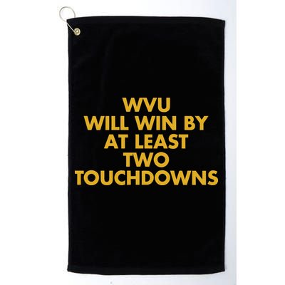 Eerrational Wvu Will Win By At Least Two Touchdowns Golf Towel