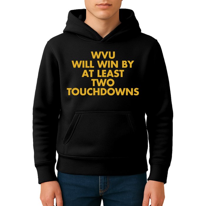 Eerrational Wvu Will Win By At Least Two Touchdowns Kids Hoodie