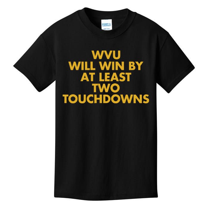 Eerrational Wvu Will Win By At Least Two Touchdowns Kids T-Shirt