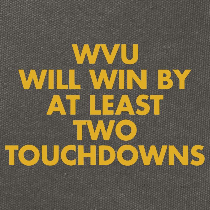 Eerrational Wvu Will Win By At Least Two Touchdowns Cotton Canvas Backpack