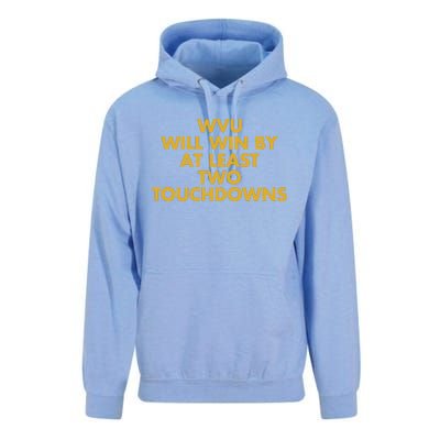 Eerrational Wvu Will Win By At Least Two Touchdowns Unisex Surf Hoodie