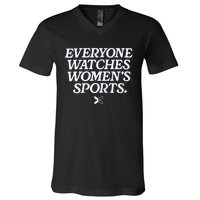 Everyone Watches Women’S Sports V-Neck T-Shirt