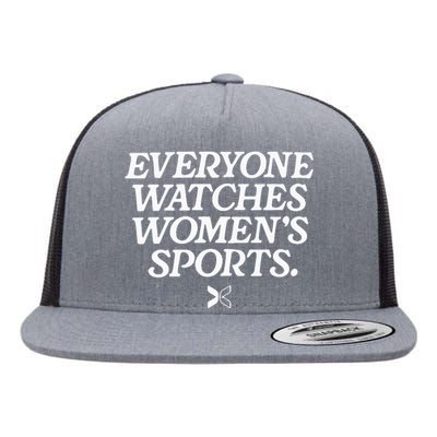 Everyone Watches Women’S Sports Flat Bill Trucker Hat