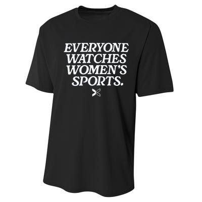 Everyone Watches Women’S Sports Performance Sprint T-Shirt