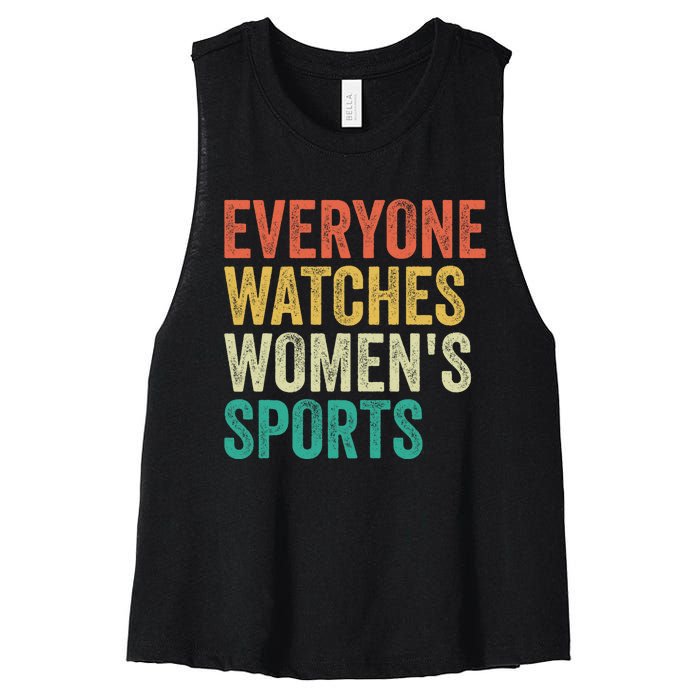 Everyone Watches Women.S Sports Women's Racerback Cropped Tank