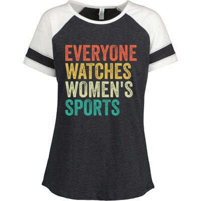 Everyone Watches Women.S Sports Enza Ladies Jersey Colorblock Tee