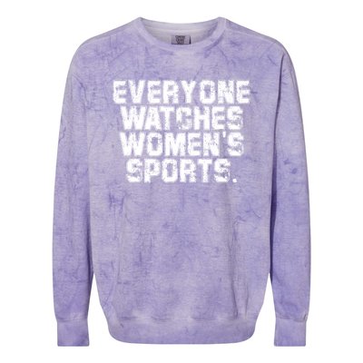 Everyone Watches Women Sports Adult Colorblast Crewneck Sweatshirt