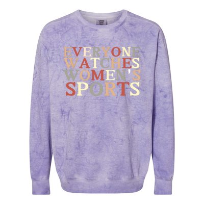 Everyone Watches Women Sports Adult Colorblast Crewneck Sweatshirt