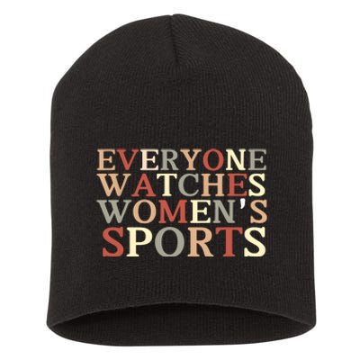 Everyone Watches Women Sports Adult Short Acrylic Beanie