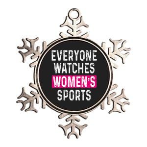 Everyone Watches Women Sports Supports Metallic Star Ornament