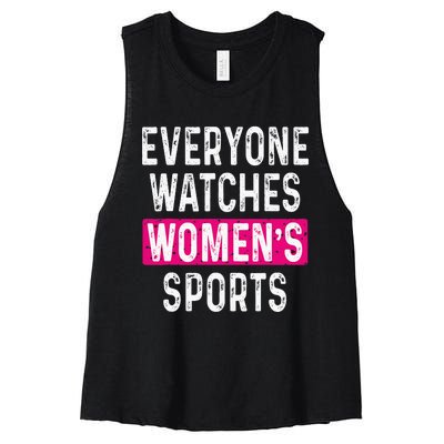 Everyone Watches Women Sports Supports Women's Racerback Cropped Tank