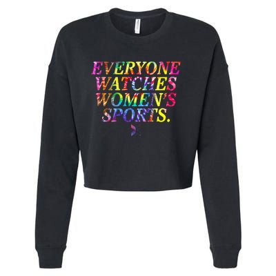 Everyone Watches Women Sports Cropped Pullover Crew