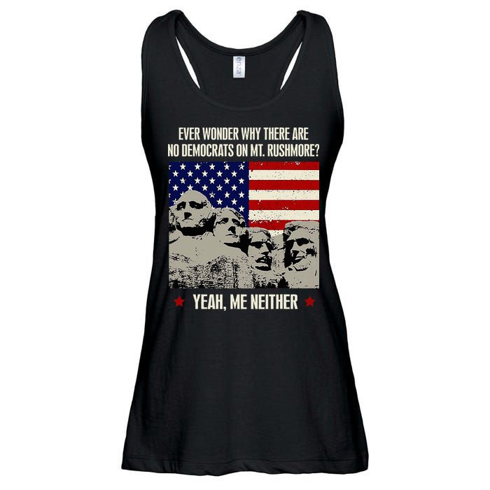 Every Wonder Why There Are No Democrats On Mt. Rushmore Ladies Essential Flowy Tank