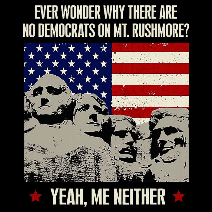 Every Wonder Why There Are No Democrats On Mt. Rushmore Ladies Essential Flowy Tank