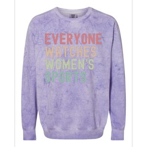 Everyone Watches Women Sports Colorblast Crewneck Sweatshirt