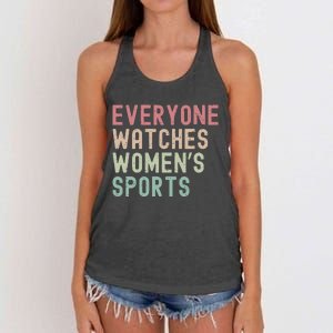 Everyone Watches Women Sports Women's Knotted Racerback Tank