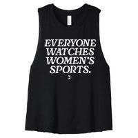 Everyone watches wo's sports Women's Racerback Cropped Tank