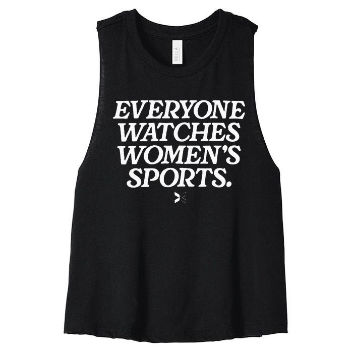 Everyone watches wo's sports Women's Racerback Cropped Tank