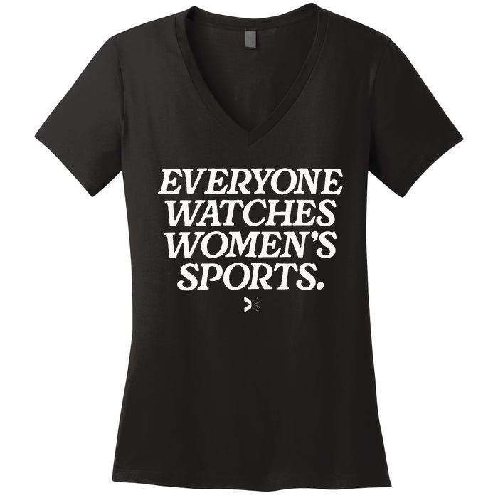 Everyone watches wo's sports Women's V-Neck T-Shirt