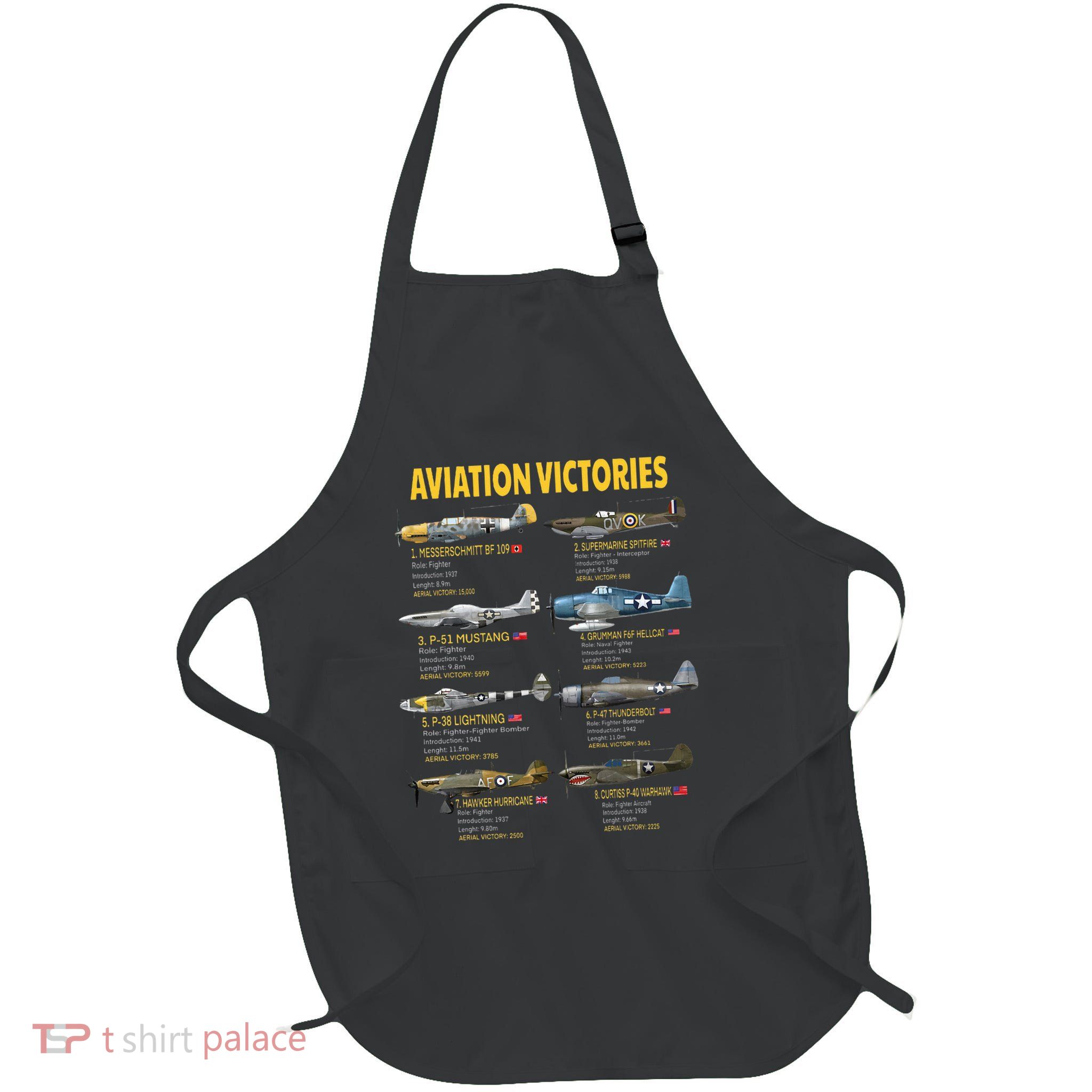 Eight Wwii Warbirds Most Aerial Victories Messerschmitt Full-Length Apron With Pockets
