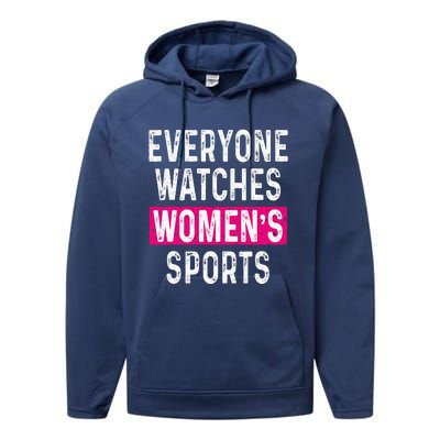 Everyone Watches Women Sports Supports Performance Fleece Hoodie