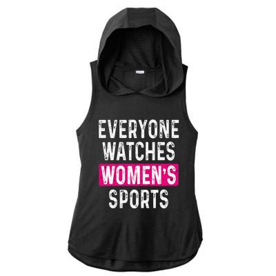 Everyone Watches Women Sports Supports Ladies PosiCharge Tri-Blend Wicking Draft Hoodie Tank