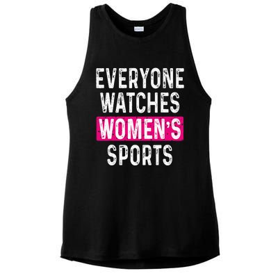 Everyone Watches Women Sports Supports Ladies PosiCharge Tri-Blend Wicking Tank