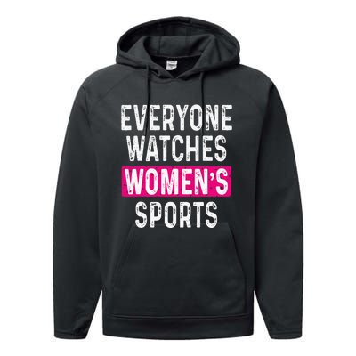 Everyone Watches Women Sports Supports Performance Fleece Hoodie