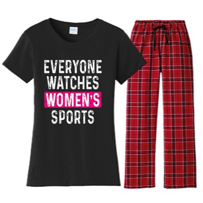 Everyone Watches Women Sports Supports Women's Flannel Pajama Set