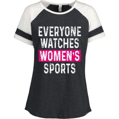 Everyone Watches Women Sports Supports Enza Ladies Jersey Colorblock Tee