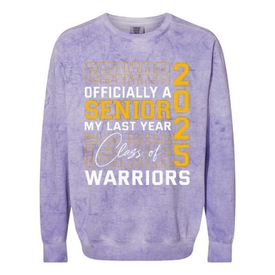 Eastern Wayne Warriors Officially A Senior Colorblast Crewneck Sweatshirt