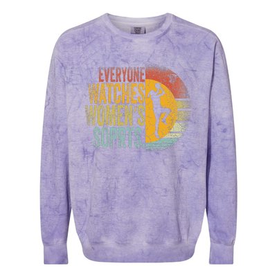 Everyone Watches Women Sports Basketball Colorblast Crewneck Sweatshirt