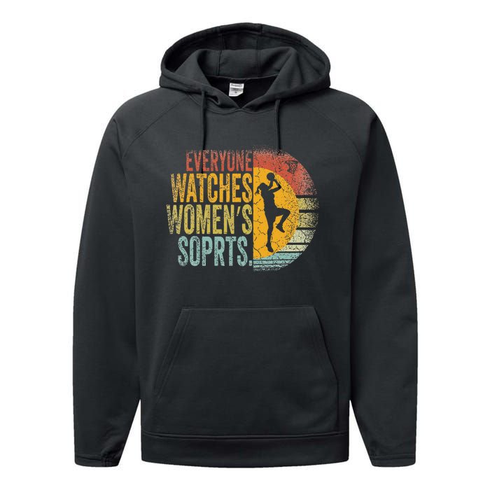 Everyone Watches Women Sports Basketball Performance Fleece Hoodie